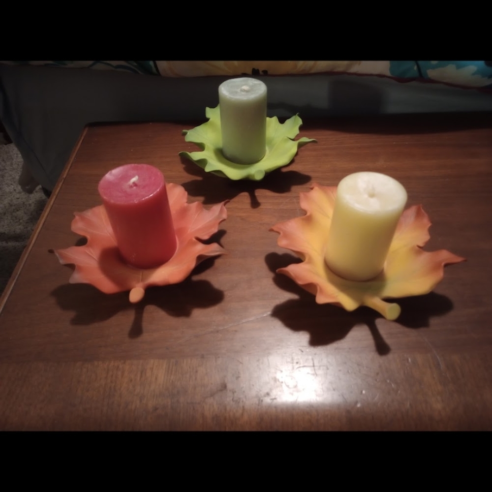 PartyLite Red and Green Candle Holders Accents